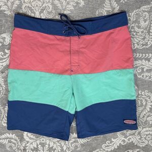 Vineyard Vines Colorblock Hybrid Shorts - Blue, Pink, Green